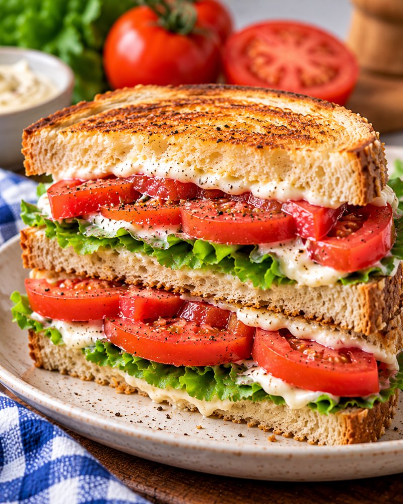 Classic Tomato Sandwich with Mayo