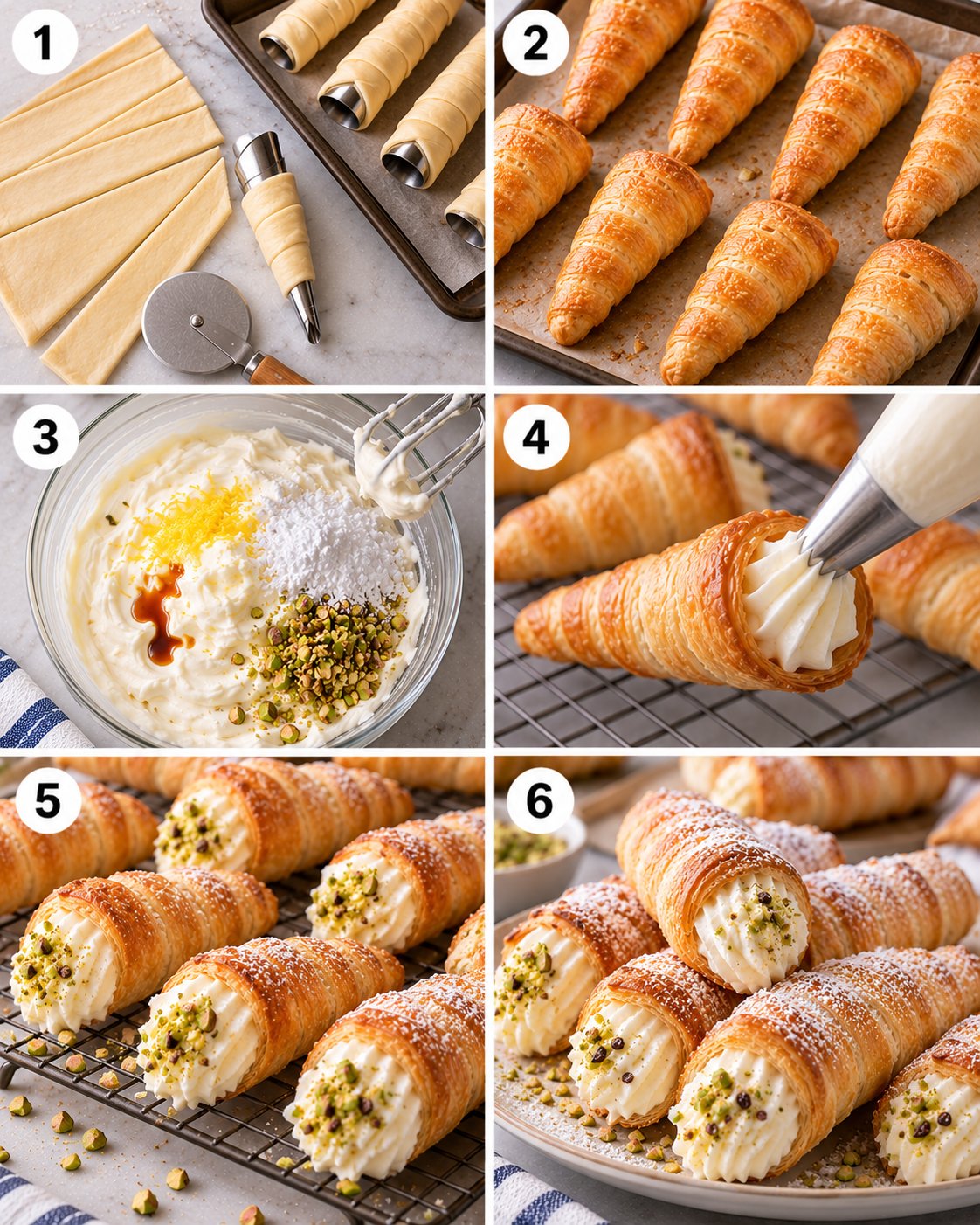Italian Cream-Stuffed Cannoncini Recipe