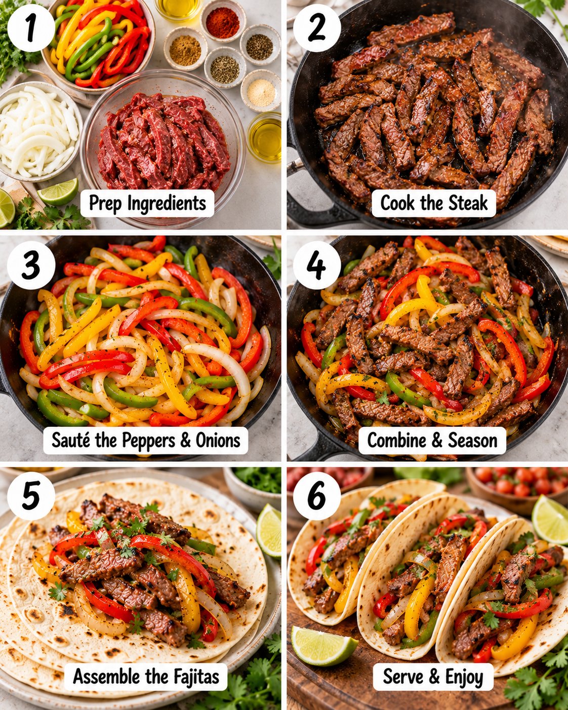 Easy Steak Fajitas Recipe