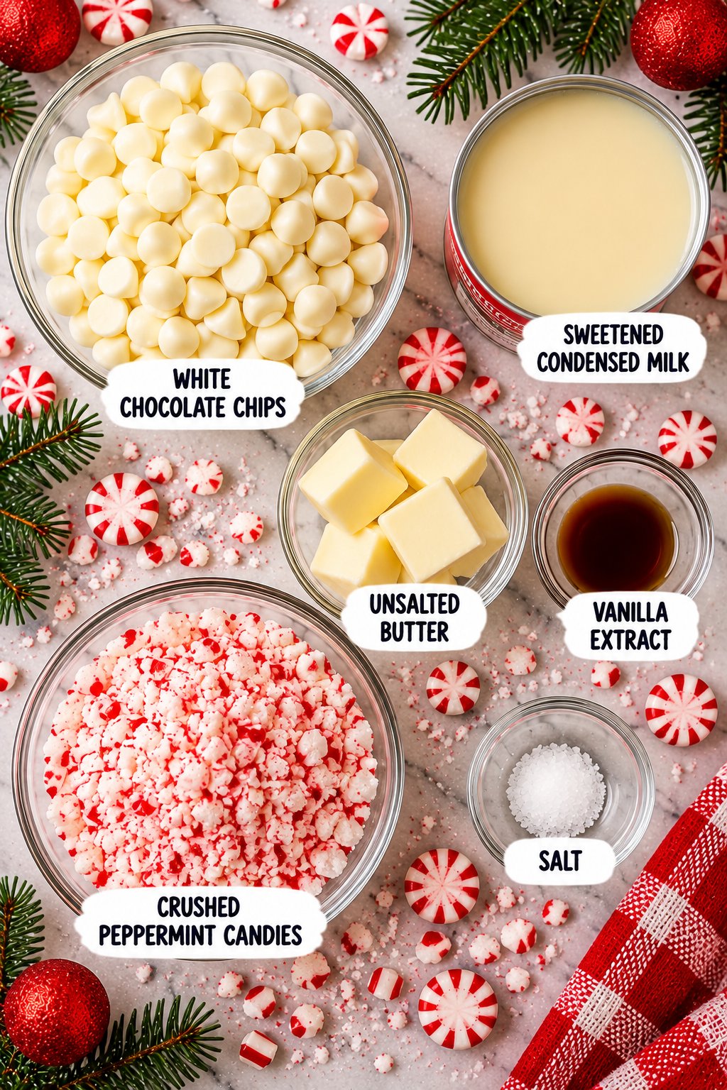 White Chocolate Peppermint Fudge Recipe