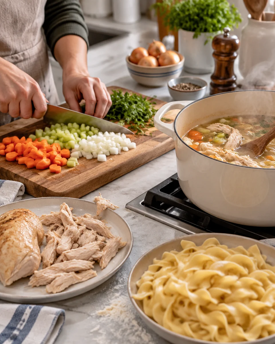 Amish Chicken and Noodles Recipe