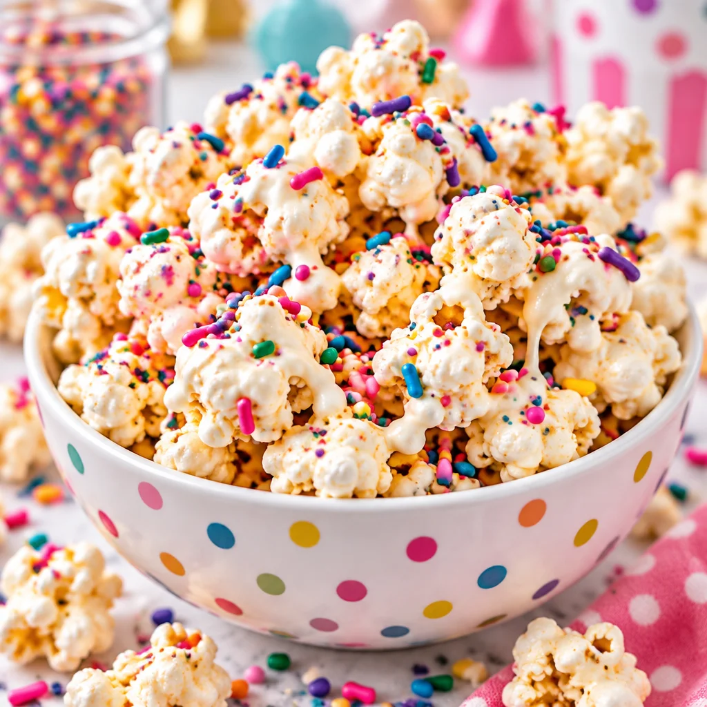 Easy Birthday Cake Popcorn Recipe