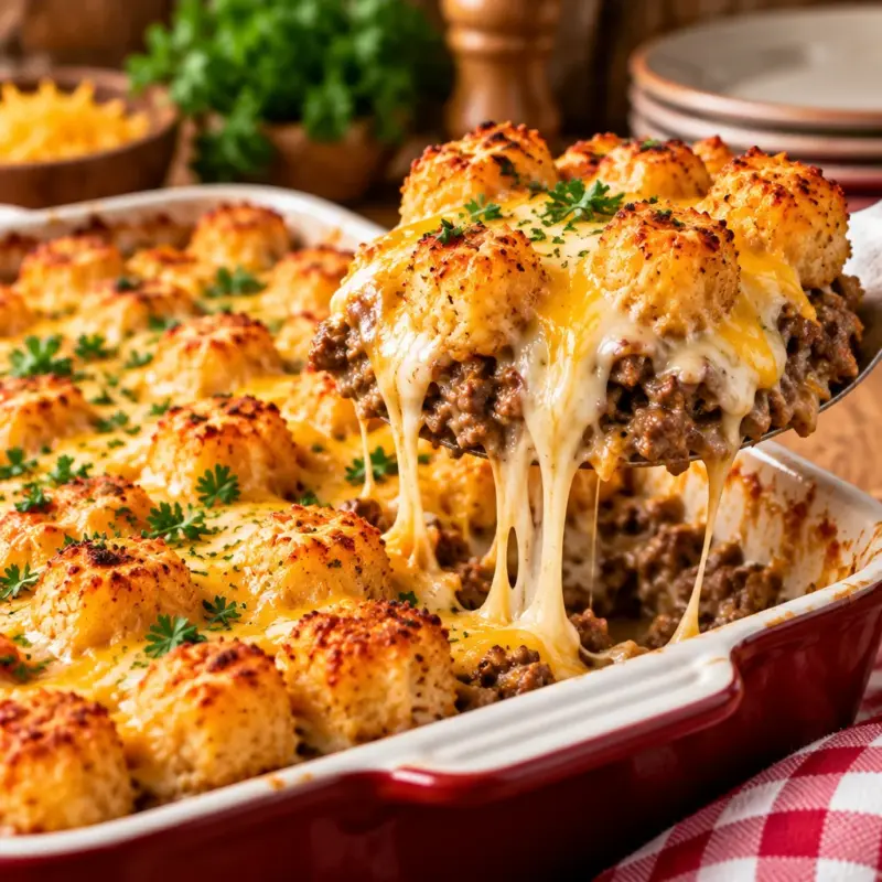 Easy Cheesy Tater Tot Casserole Recipe
