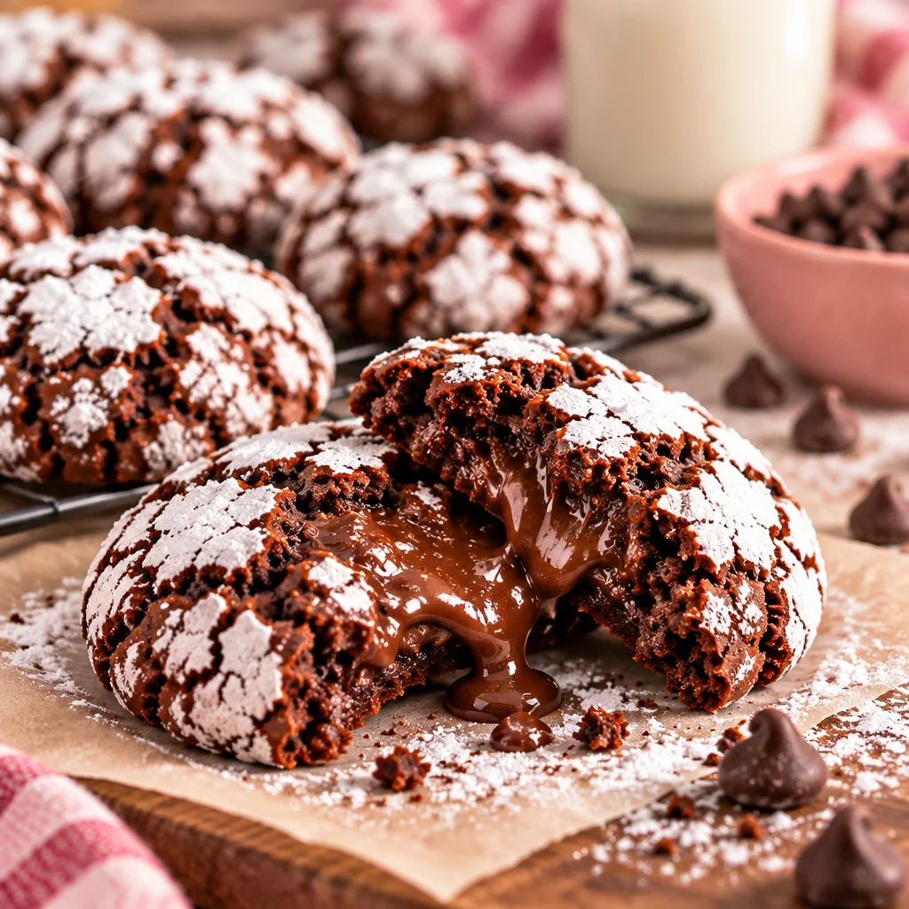 Easy Chocolate Gooey Butter Cookies Recipe