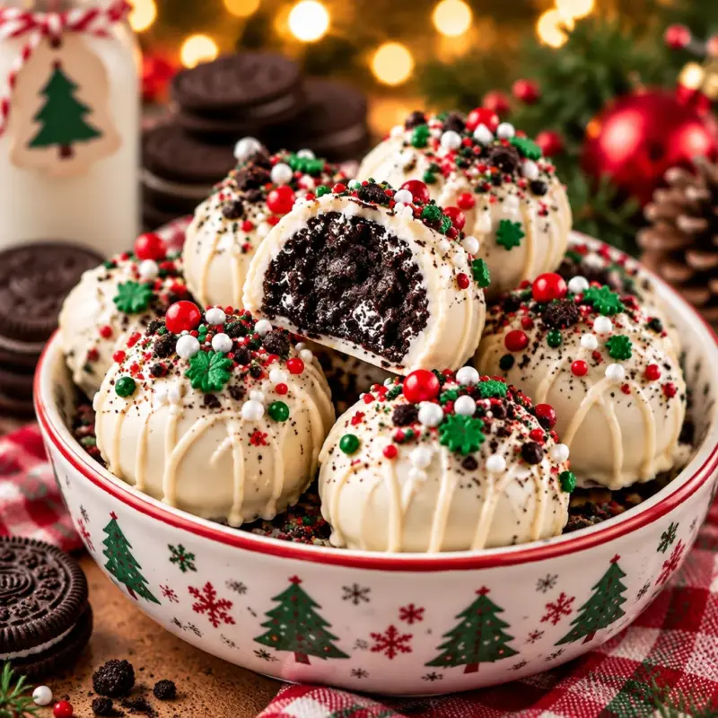 Easy Christmas Oreo Balls