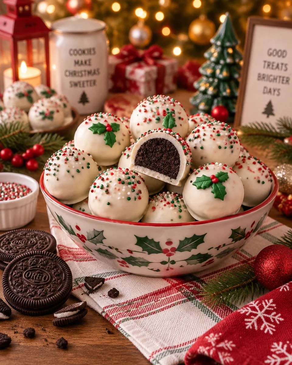 Easy Christmas Oreo Balls