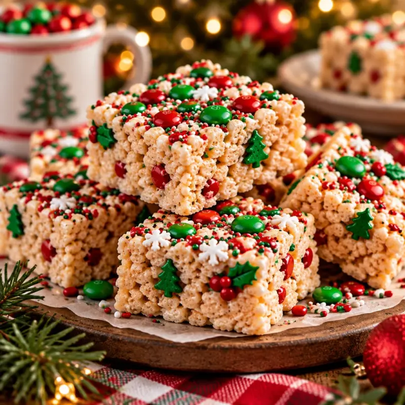 Easy Christmas Rice Krispie Treats