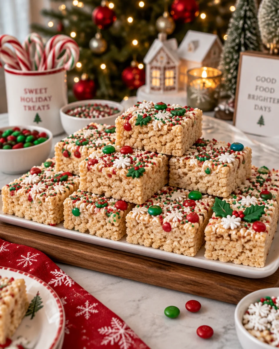 christmas rice krispie treats