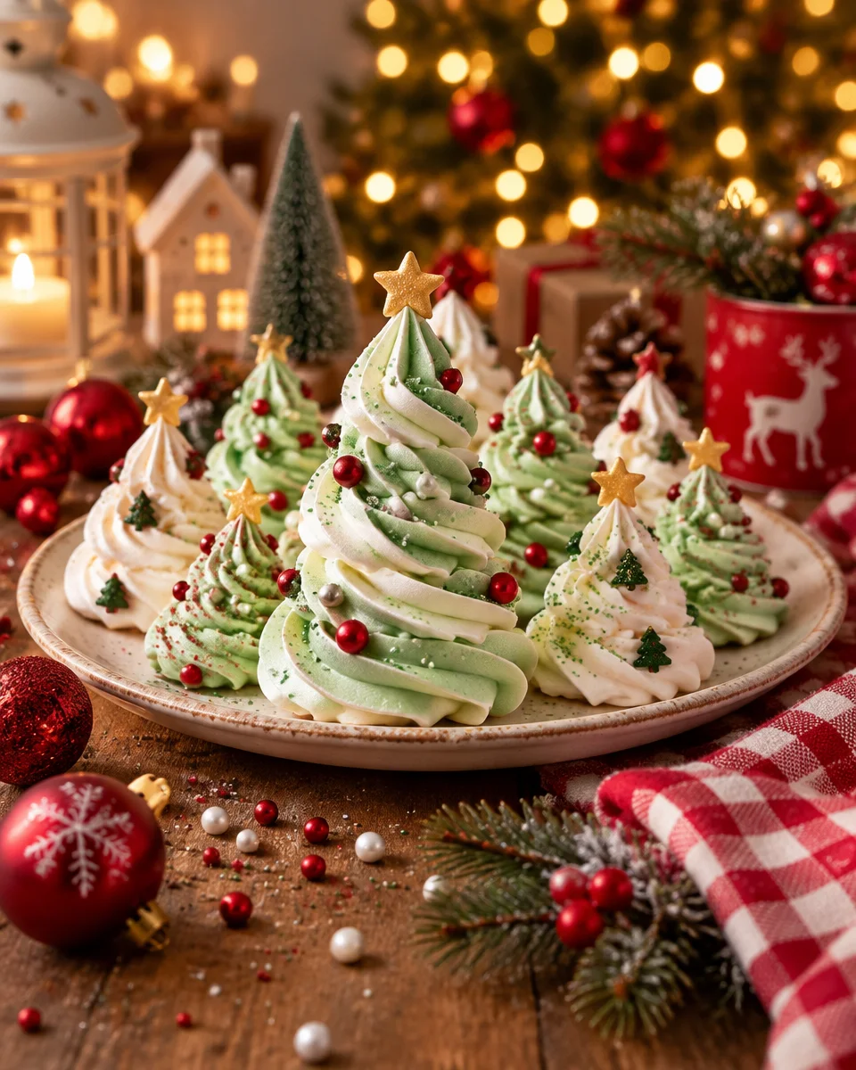 christmas tree meringues