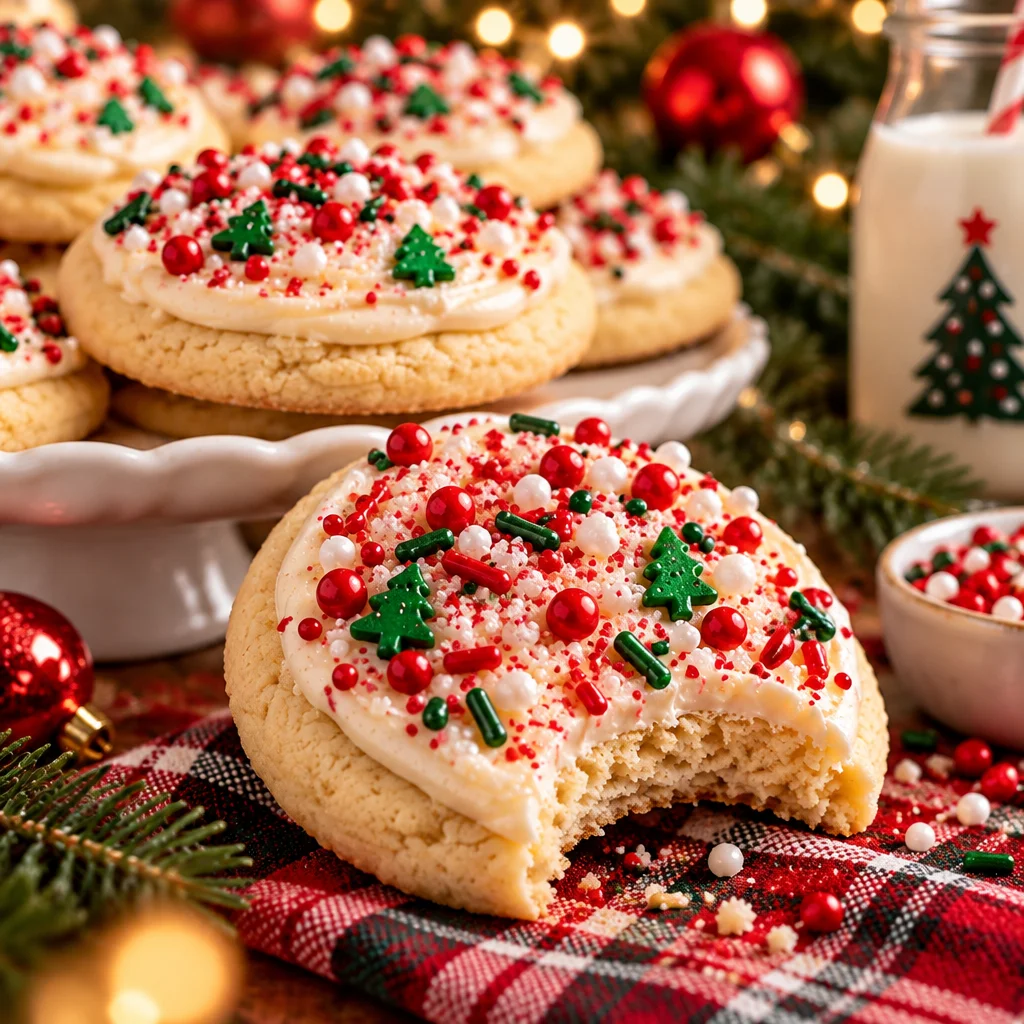 Freshly baked Crumbl sugar cookies with pink almond icing on top.