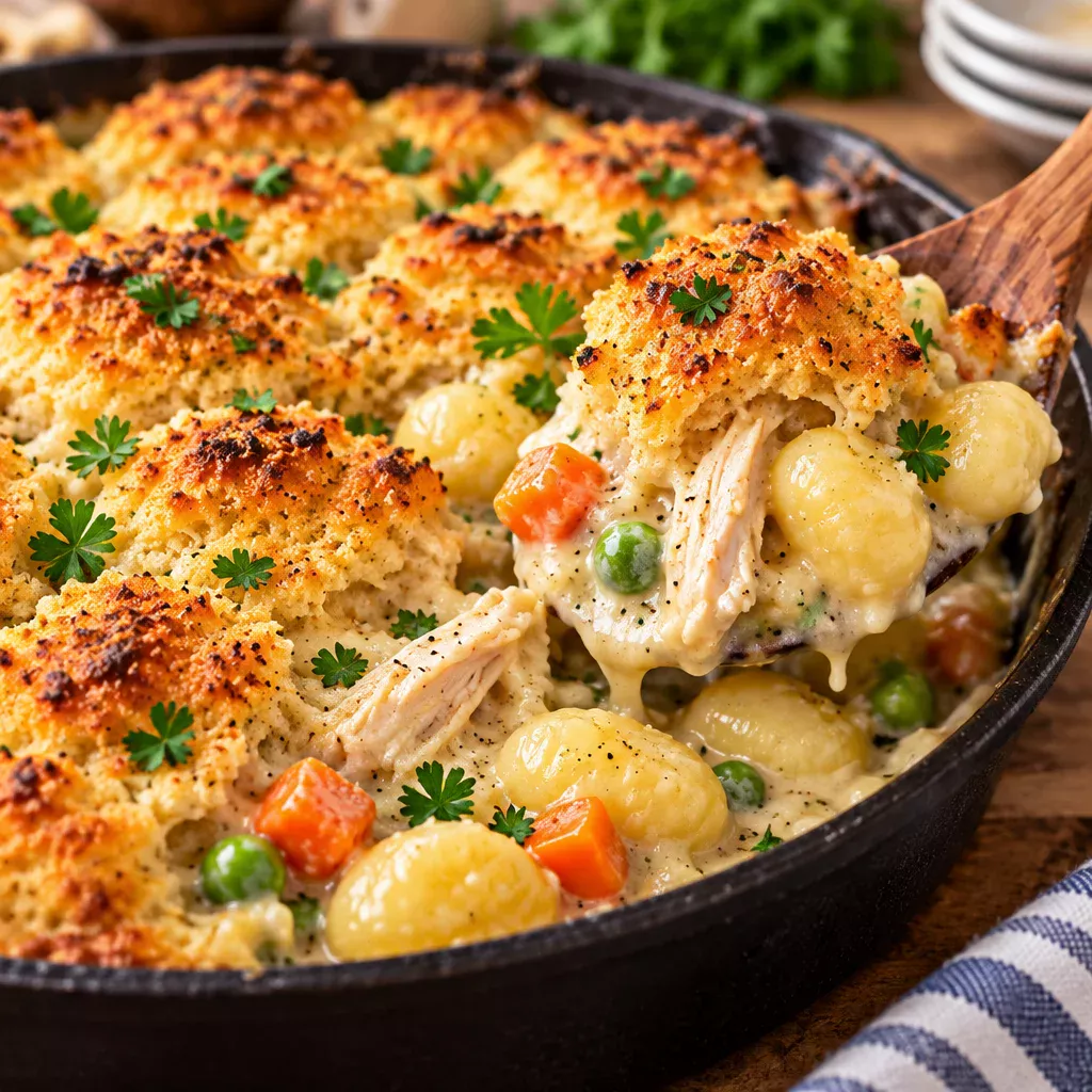 Easy One-Pot Gnocchi Chicken Pot Pie