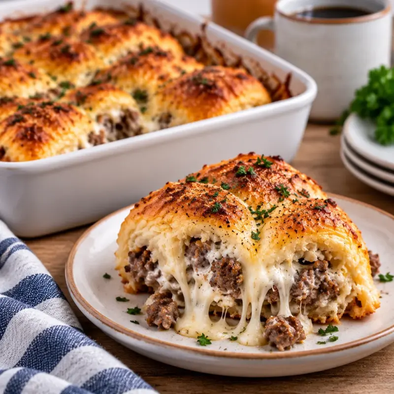 Easy Sausage Cream Cheese Crescent Roll Bake