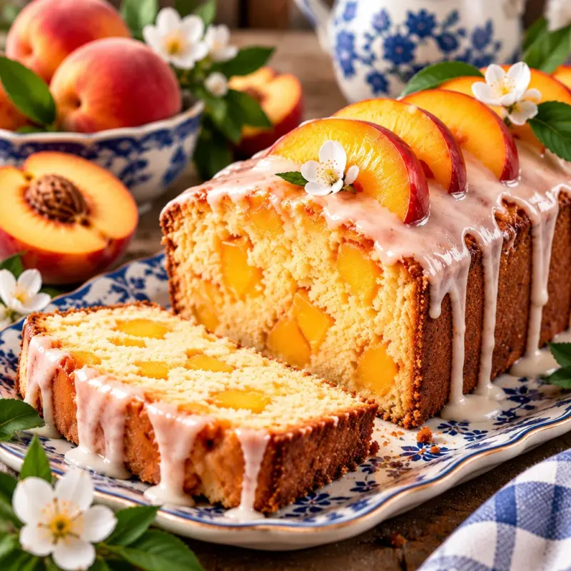 Easy Sour Cream Peach Pound Cake Recipe