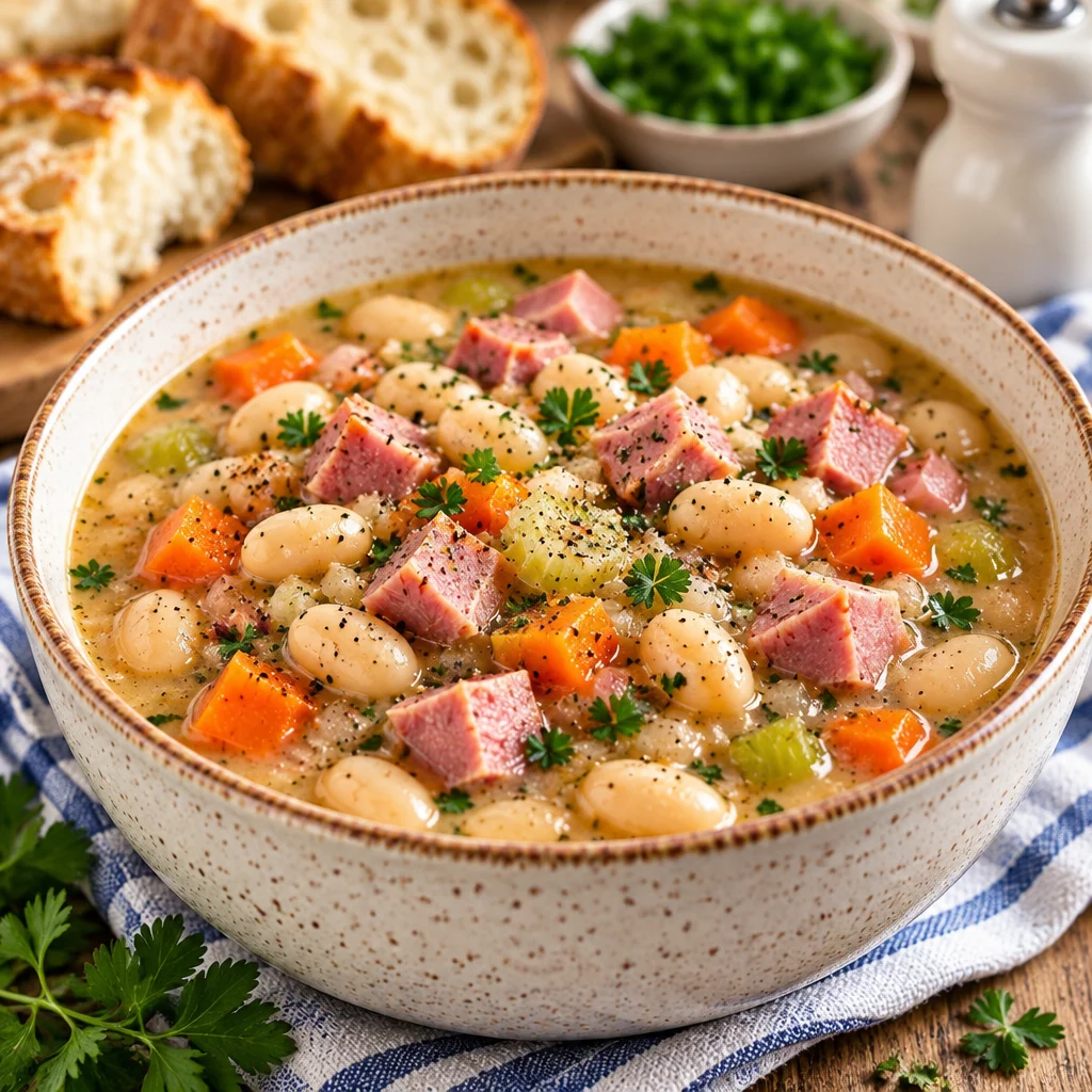 Easy White Bean Ham Soup Recipe