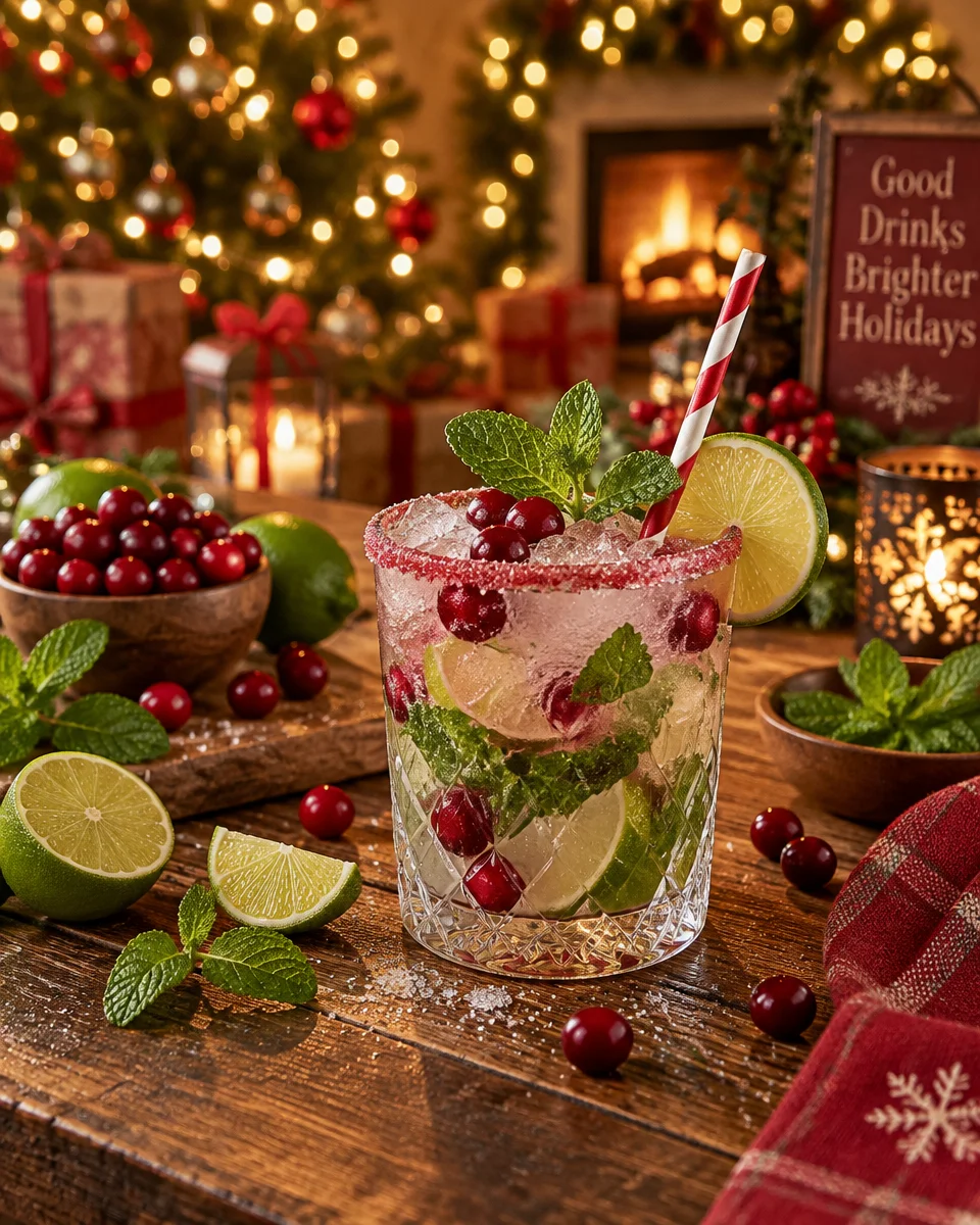 Easy White Christmas Mojito
