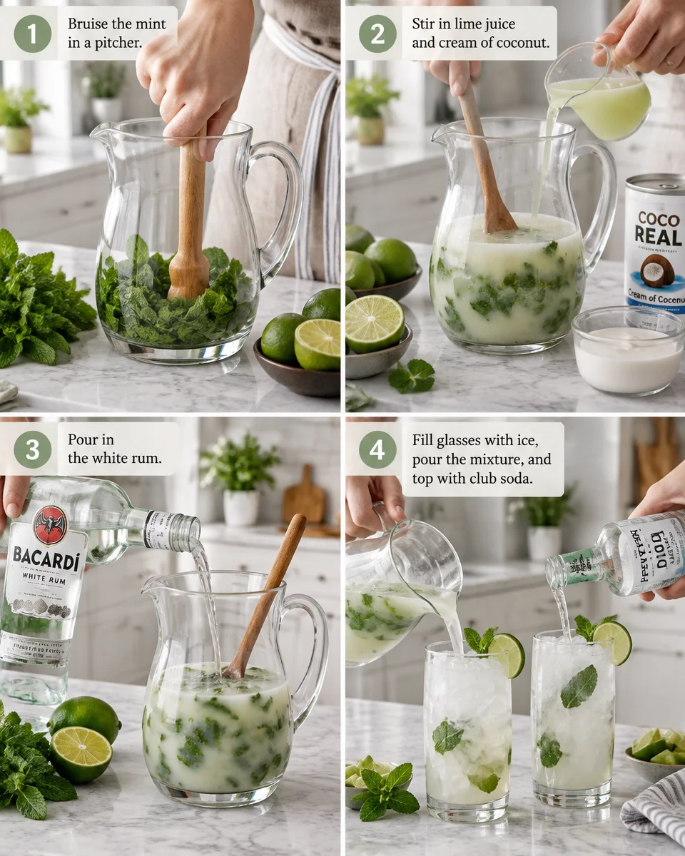 Easy White Christmas Mojito
