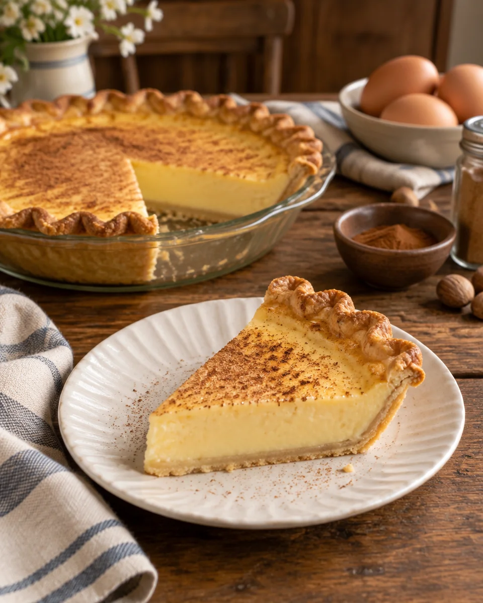 Old-Fashioned Custard Pie Recipe