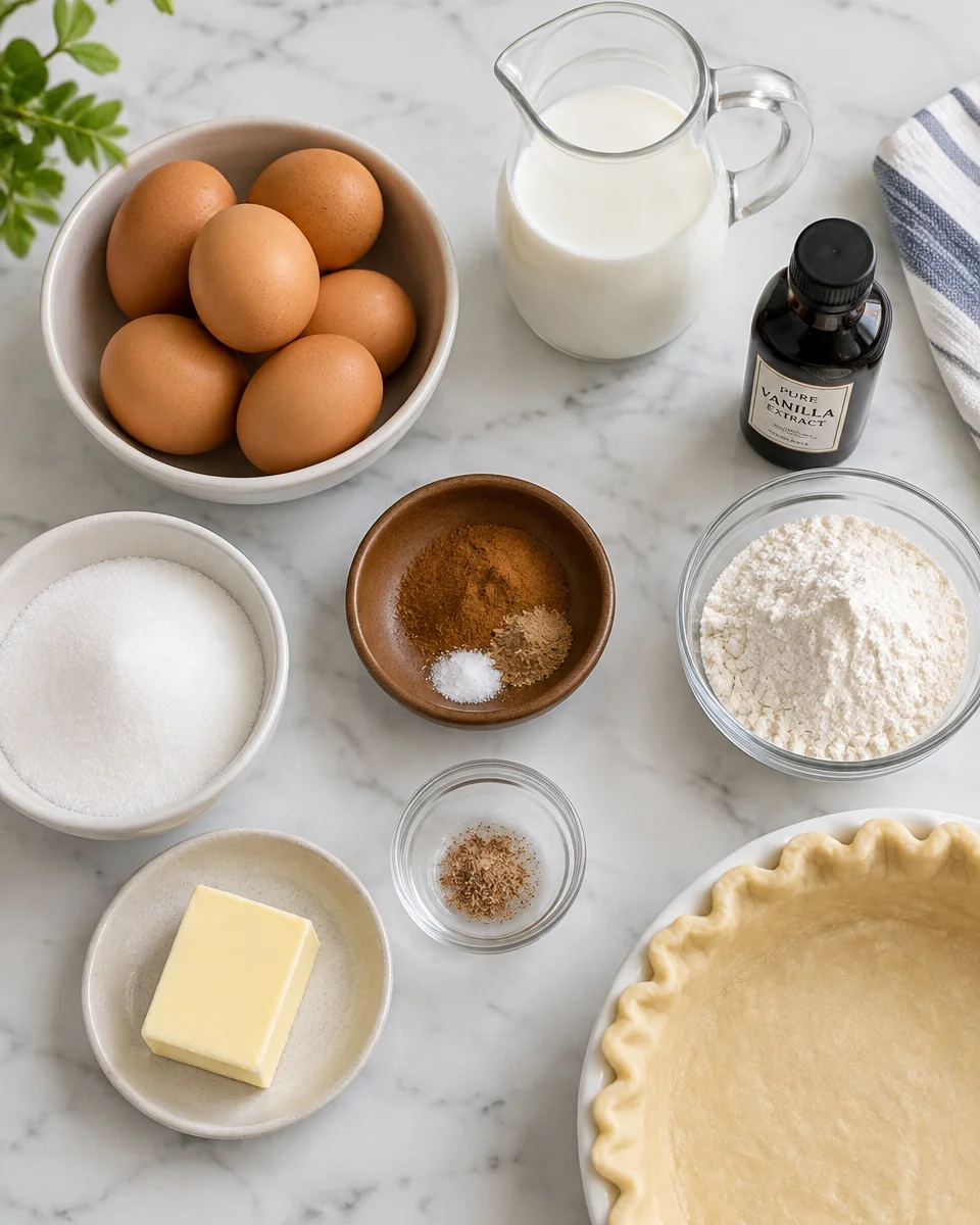 old fashioned custard pie