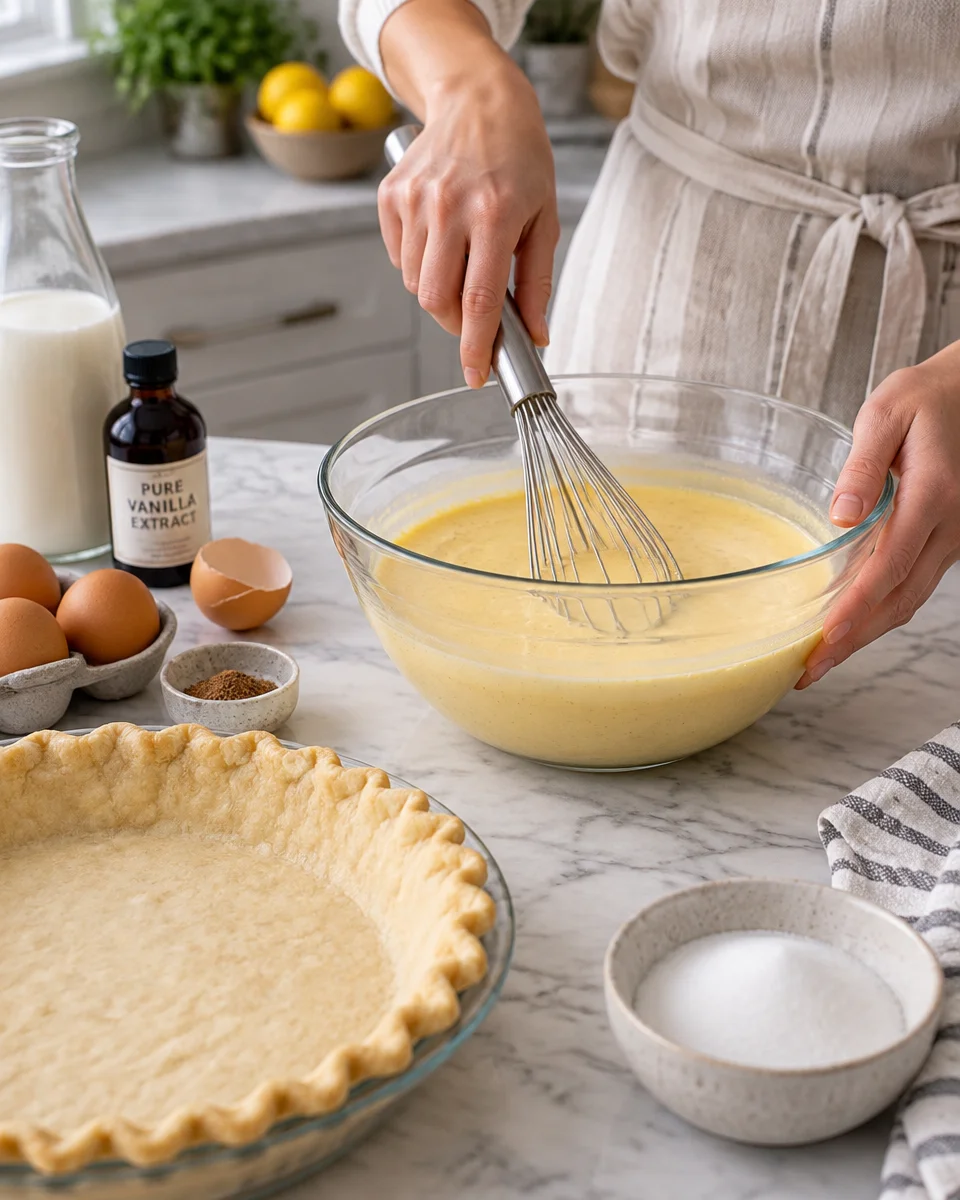 old fashioned custard pie