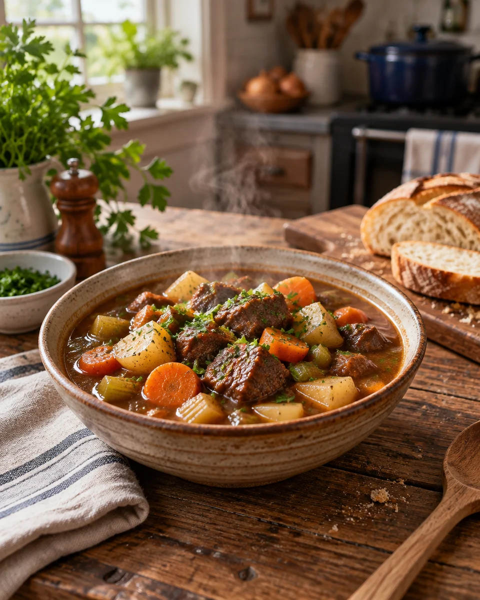 Slow Cooker Steak Soup Recipe